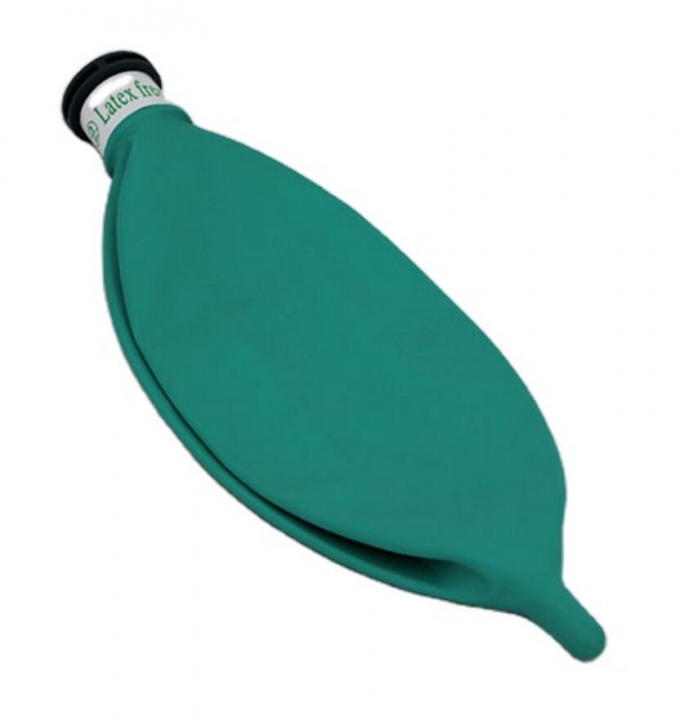 Latex Free 3L Medical Breathing Bag Oxygen Reservoir Bag Green Color