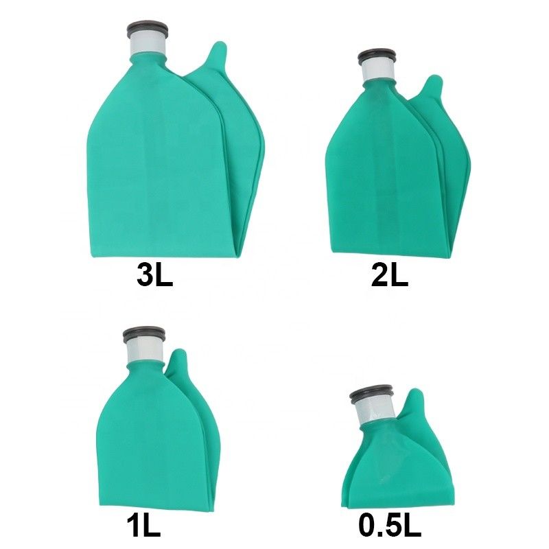 Latex Free 3L Medical Breathing Bag Oxygen Reservoir Bag Green Color
